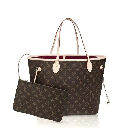 2014 New Monogram Neverfull MM/ Red with Pochette M40996