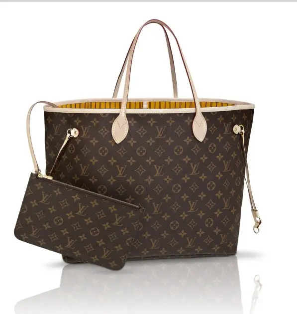 2014 New Monogram Neverfull MM / Yellow with Pochette M40997