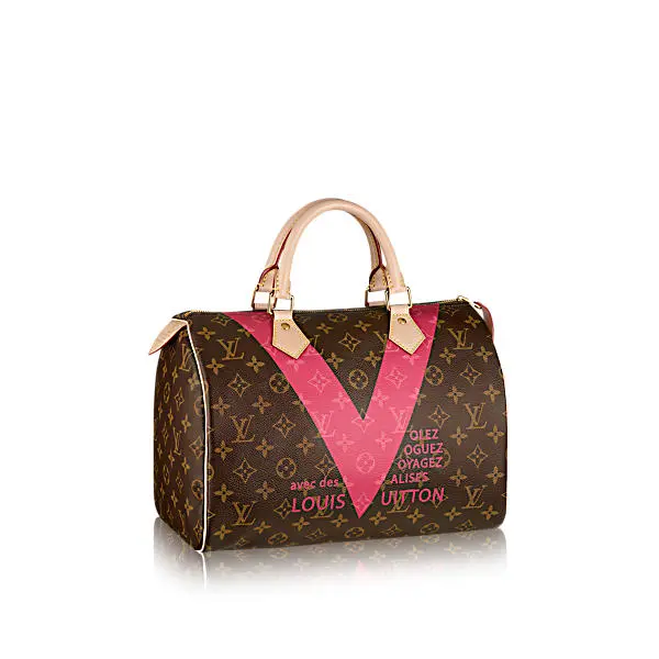 2015 Summer Monogram V Speedy 30 Handbag-Pink M41533