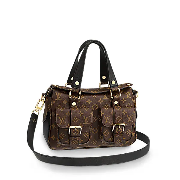 2017 Premium Monogram Canvas Manhattan Bag-Black M44207