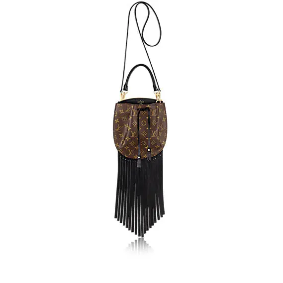 2017 Runway Premium Monogram Fringed Noe Handbag M43132