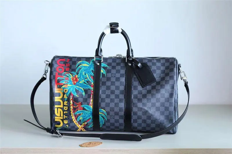 2018 Keepall Bandouliere 45-Damier Cobalt Canvas N50002