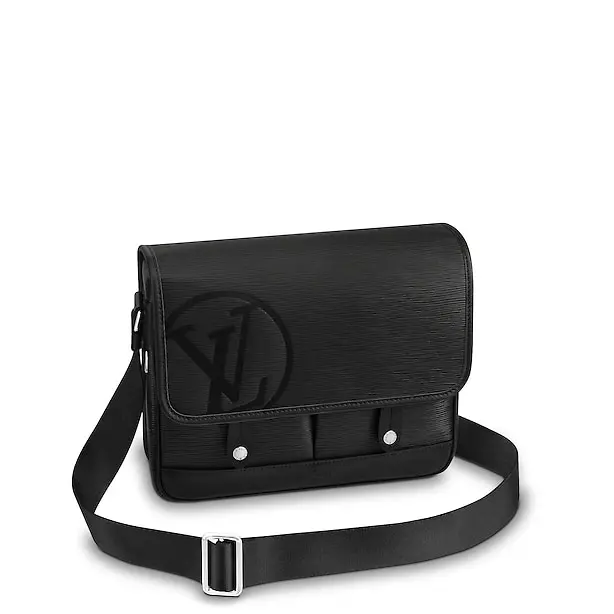 2018 Men Epi Cowhide Leather Messenger Bag-Noir M53492