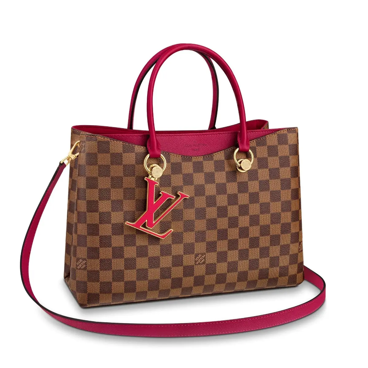 2018 Premium Damier Ebene Canvas LV Riverside-Lie de Vin N40052