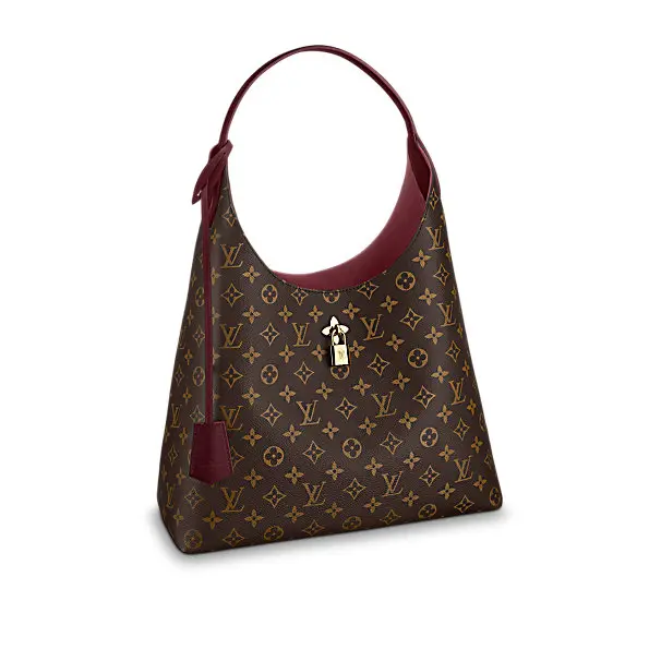 2018 Premium Flower Monogram Hobo handbag-WineRed M43547