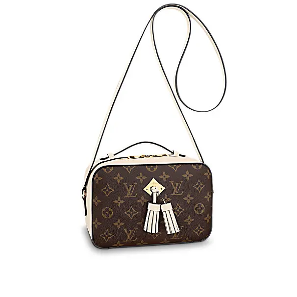 2018 Premium Monogram Canvas Saintonge Handbag-Creme M43555