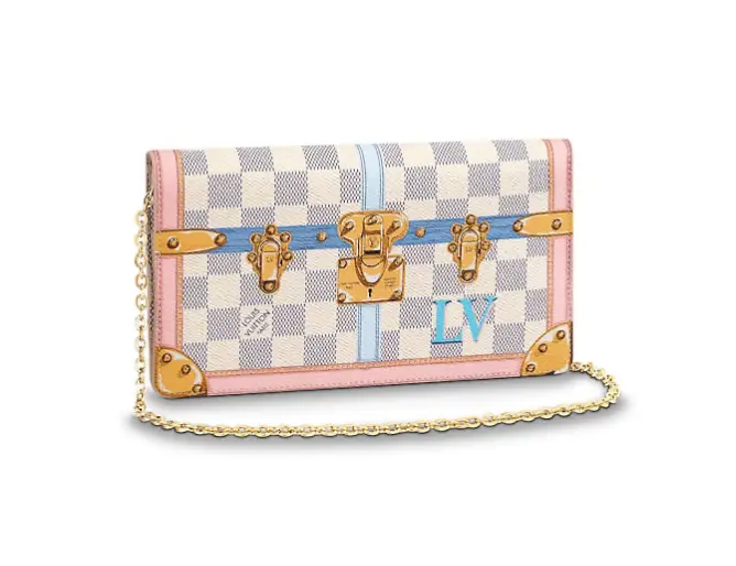 2018 Premium Resort Damier Azur Pochette Weekend Clutch N60108