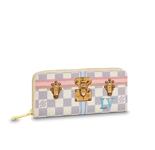 2018 Premium Summer Damier Azur Clemence Wallet N60109