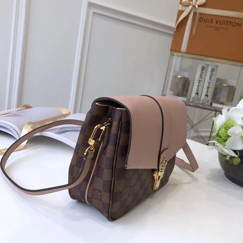 2019 Cruise Damier Ebene Canvas Clapton Bag-Magnolia N44244