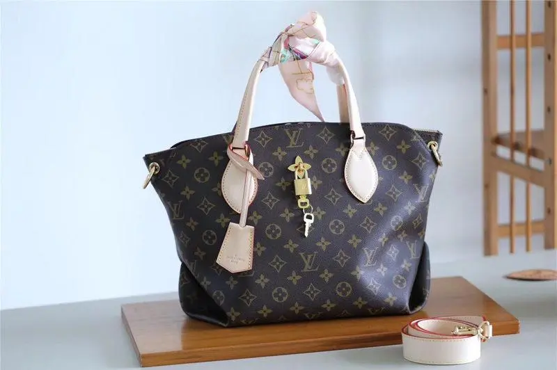 2019 Monogram Canvas Flower Zipped Tote MM HL-M44360