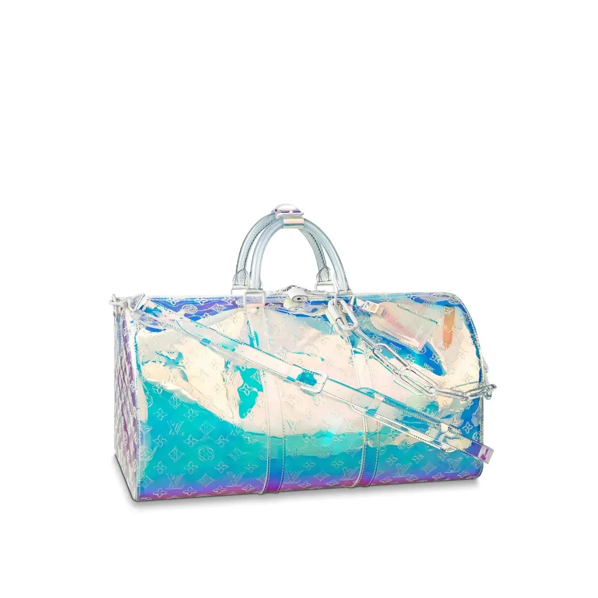 2019 Monogram-embossed PVC Keepall Bandouliere 50 M53271
