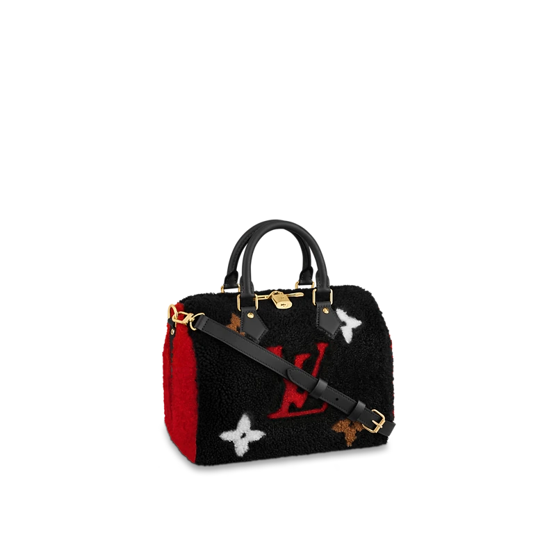 2019 Monogram LV Teddy Limited Edition Speedy Bandouliere 25-Black M55423