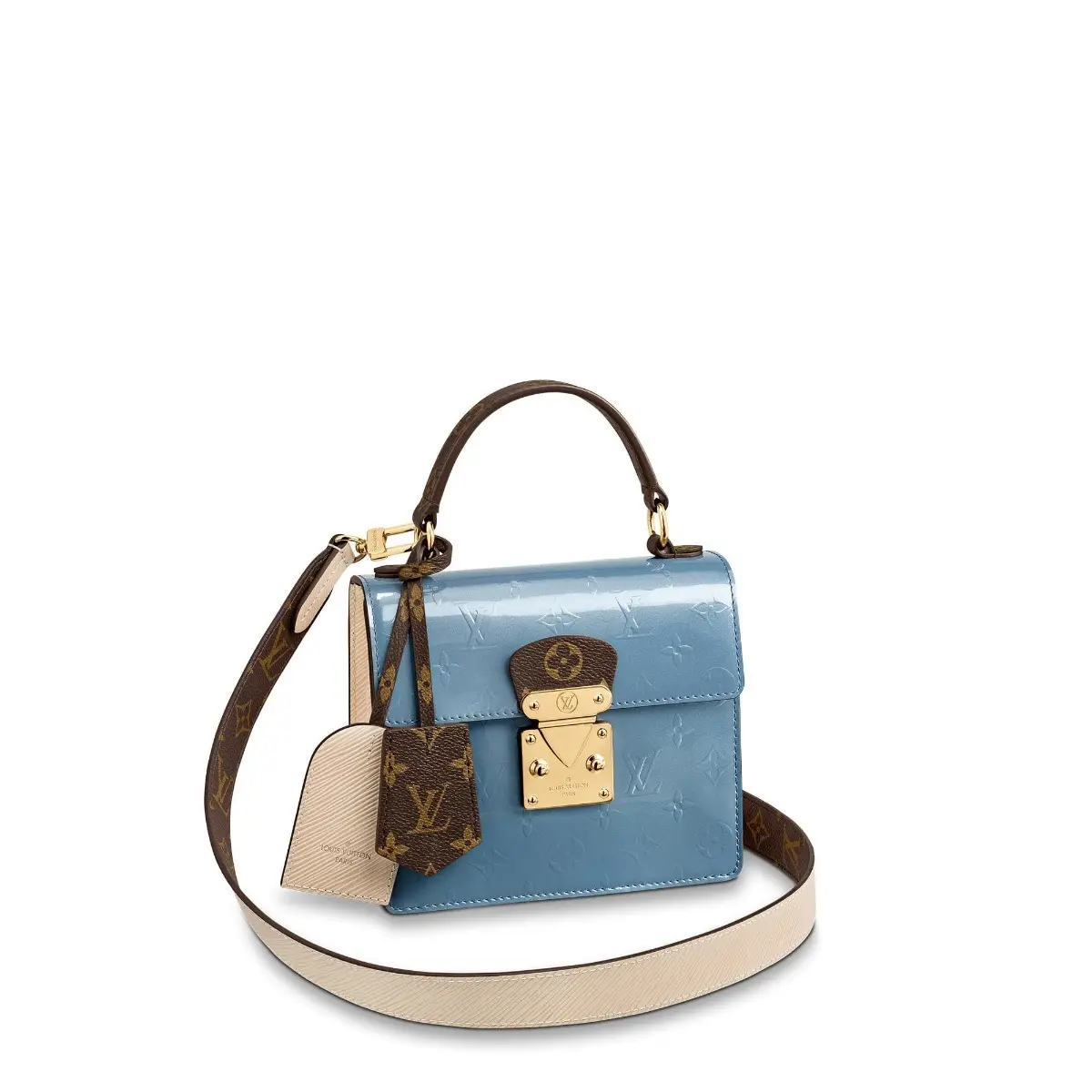 2019 Monogram Vernis Spring Street-Bleu Jean M90373