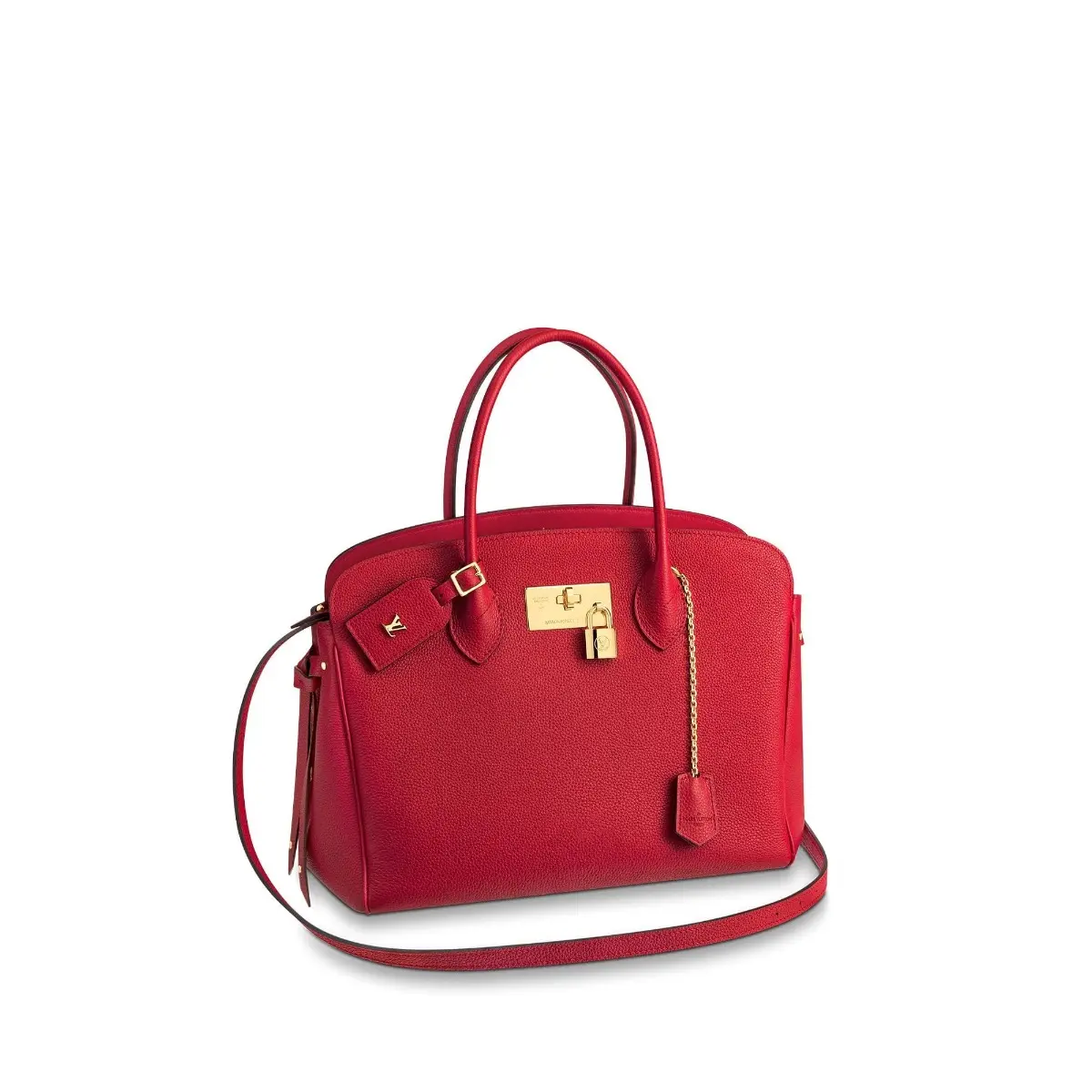 2019 Veau Nuage Milla MM Handbag-Rose Rubis M55025