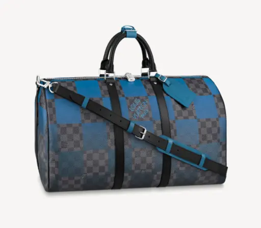 Blue Damier Graphite Giant Keepall Bandouliere 50 N40410