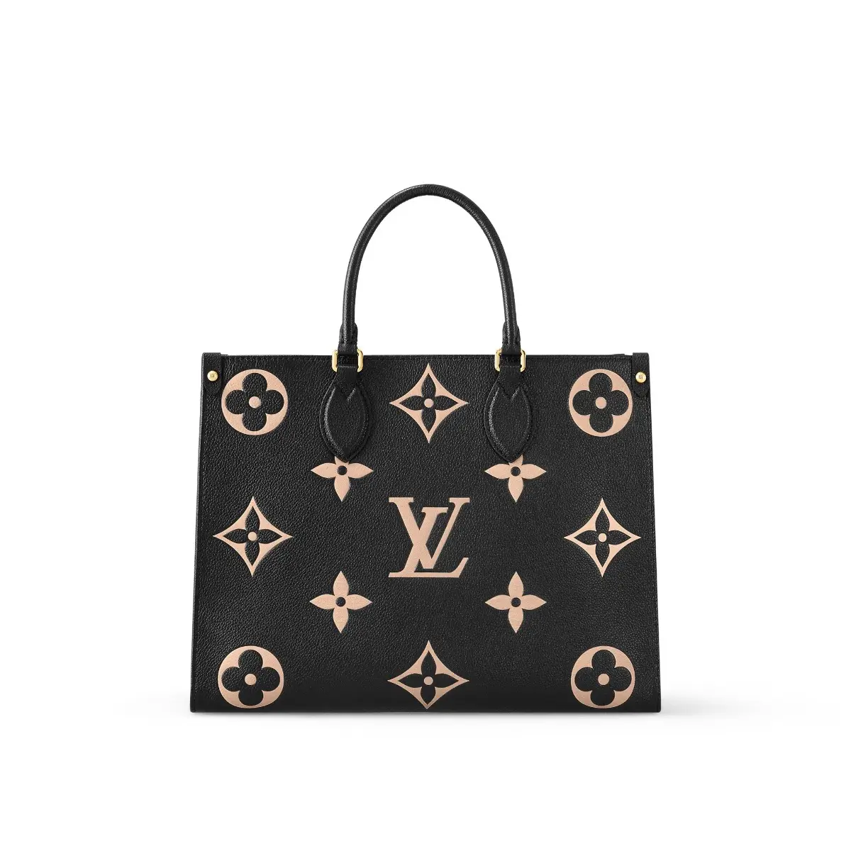 Medium Bicolor Monogram OnTheGo MM-Black/Beige M45495