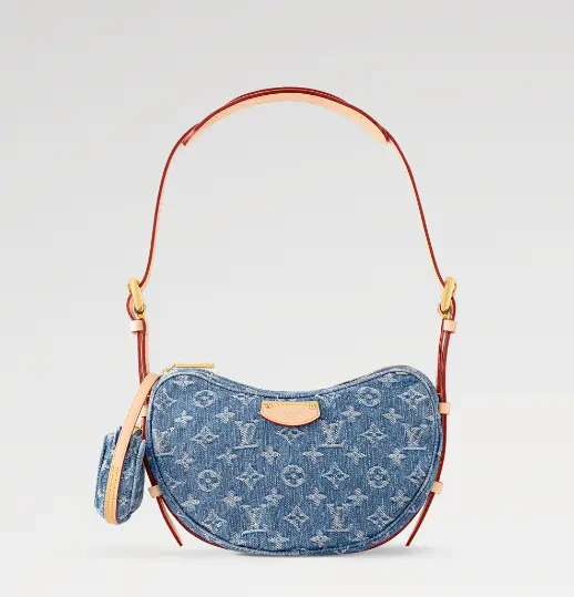Monogram Denim Croissant MM Handbag M46856