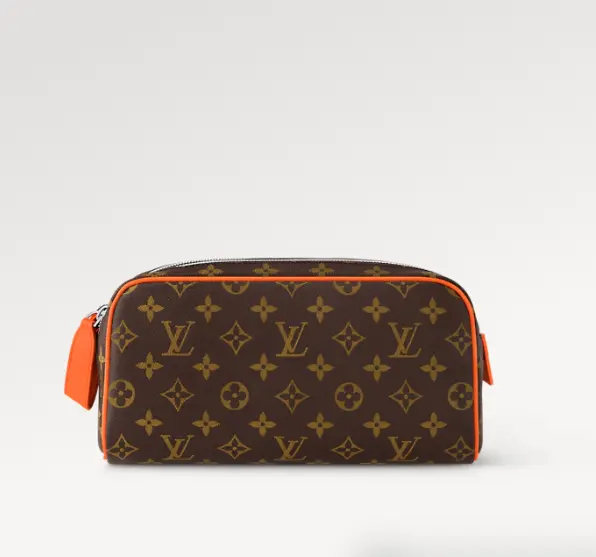 Monogram Macassar canvas Dopp Kit Toiletry Orange M46765