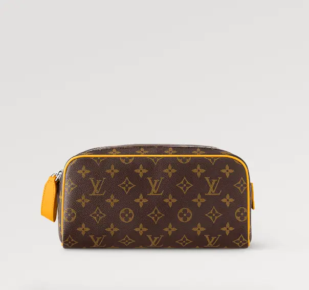 Monogram Macassar canvas Dopp Kit Toiletry Yellow M46764