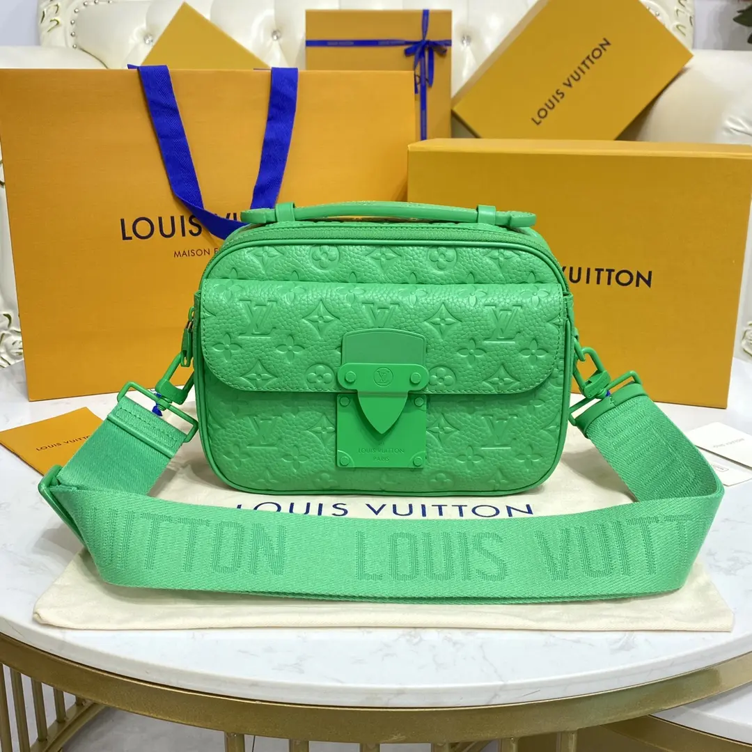 Monogram Macassar S Lock Messenger-Green M20904-Green