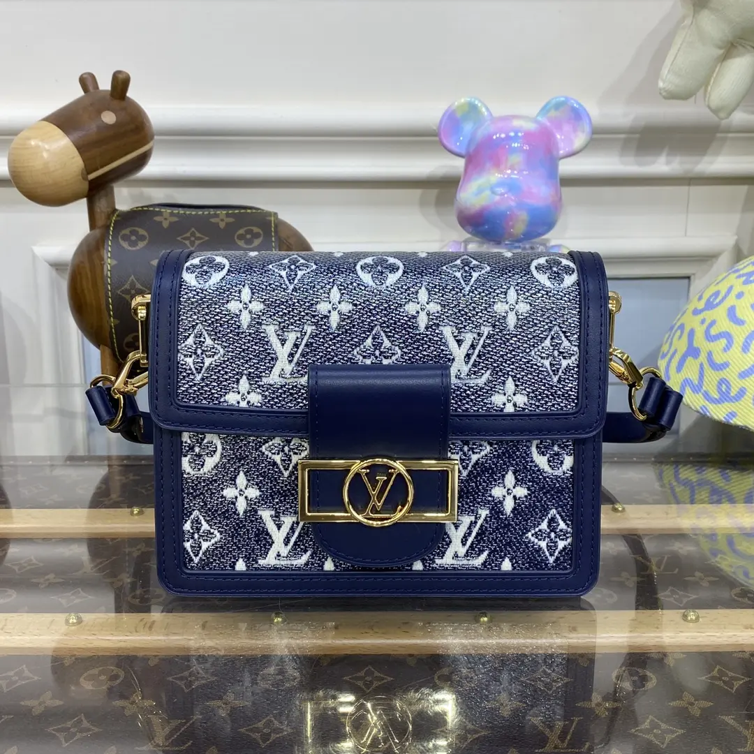 Monogram Mini Dauphine Handbag-Blue M22826-Blue