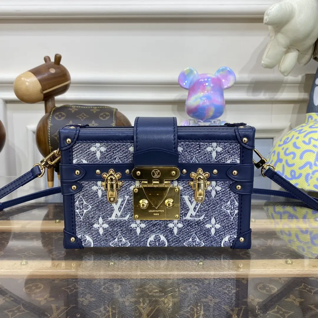 Monogram Petite Malle Handbag-Blue M22882-Blue