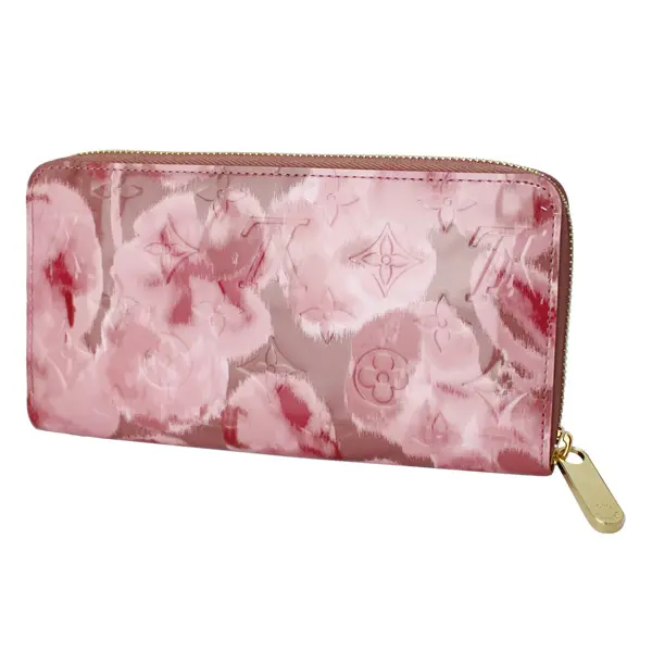 Monogram Vernis Embossed Zippy Wallet Suede Rose M90020-1