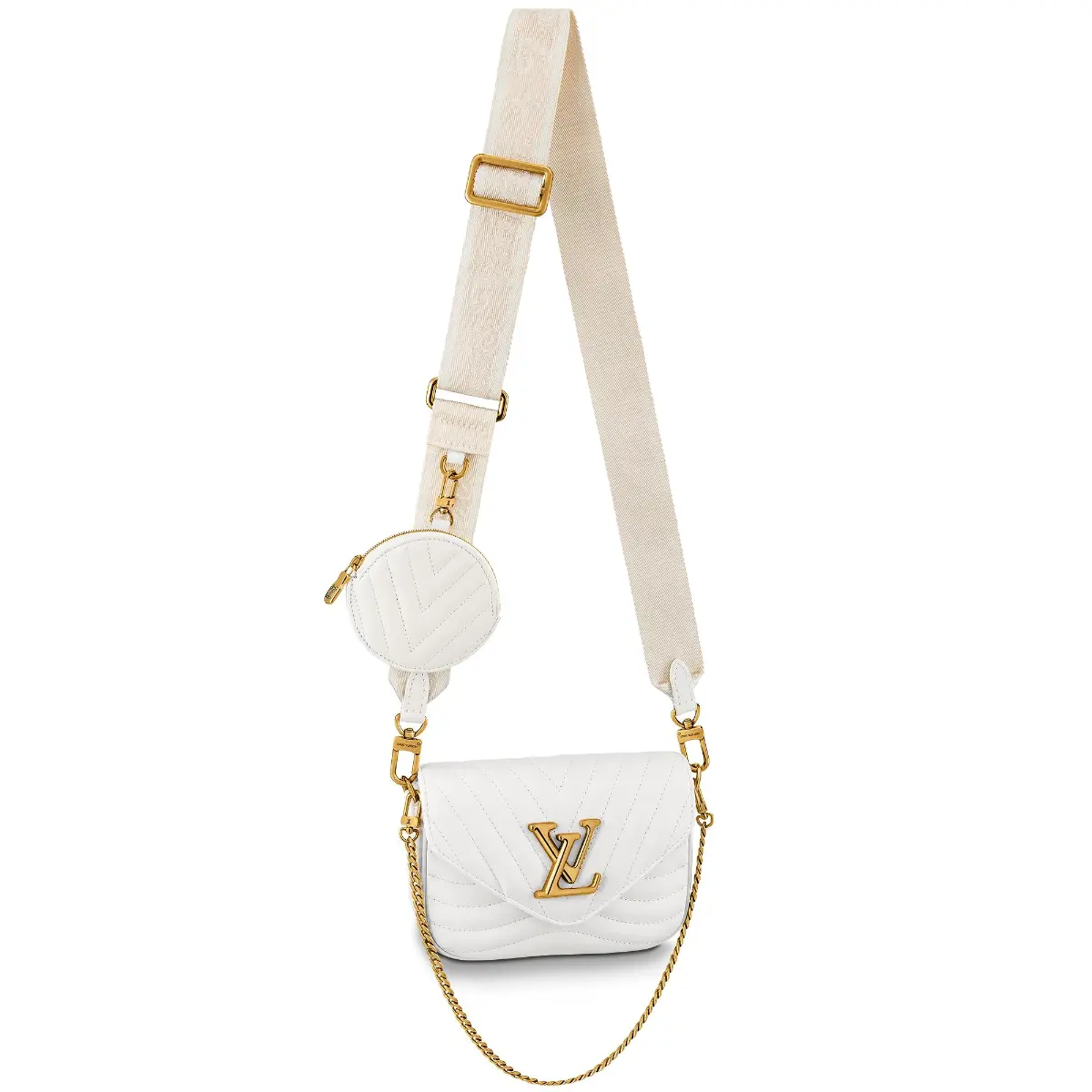 New Wave Multi-Pochette Crossbody Handbag-Snow White M56466