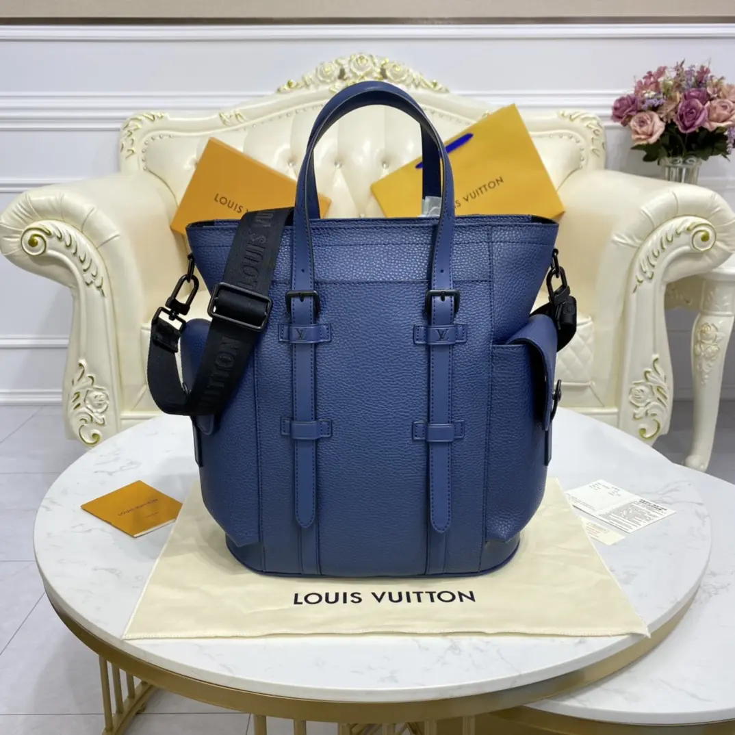 Taurillon Leather Classic Christopher Backpack-Blue M58479-Blue