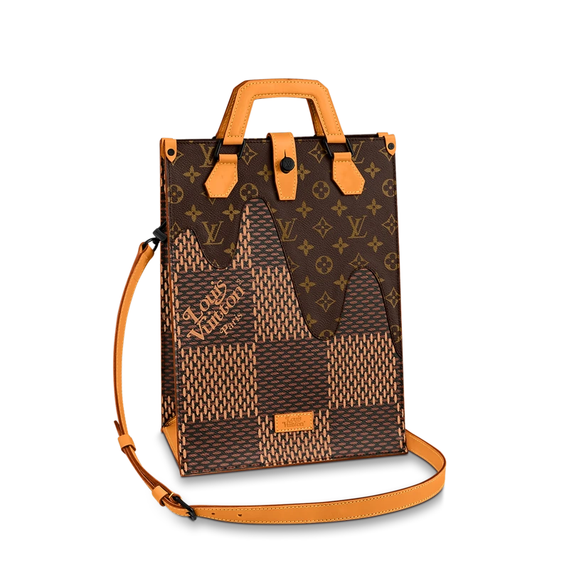 Virgil Abloh Giant Damier Ebene and Monogram Coated MINI TOTE N40355