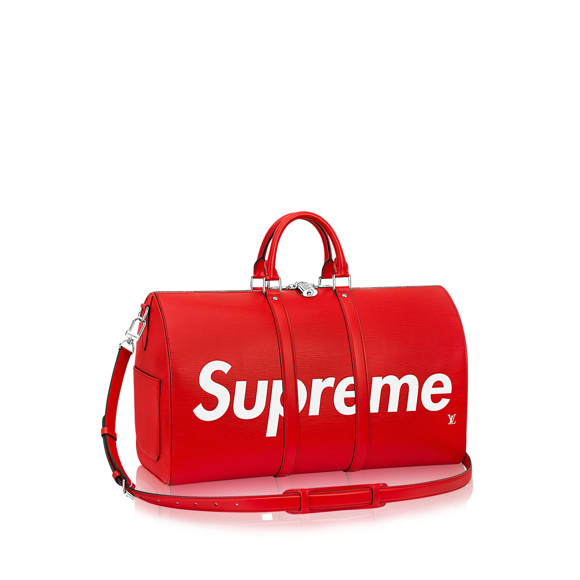 X Supreme 2017 Premium EPI Keepall 45 Bandouliere-Red M53419